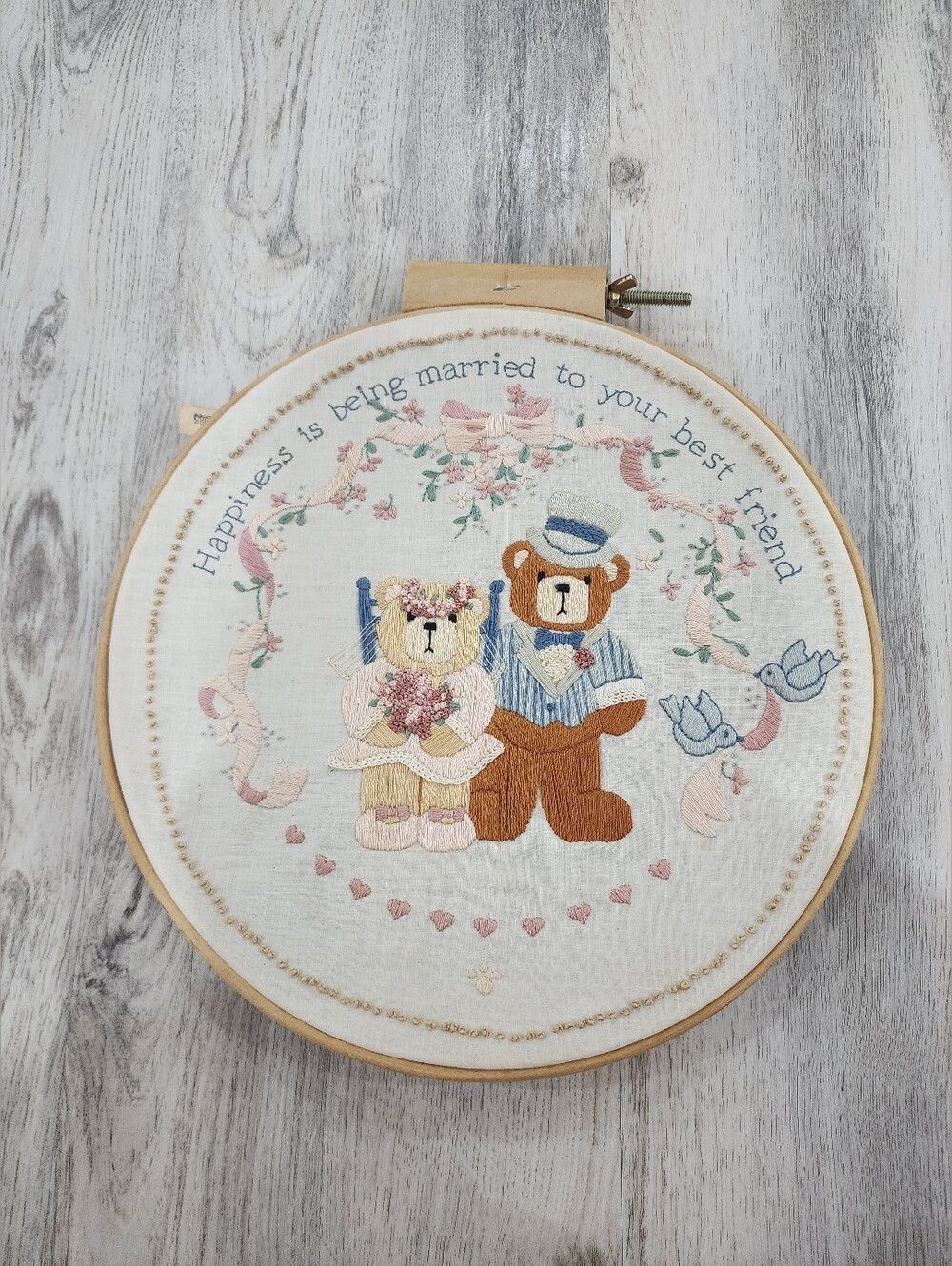 Vintage Best Friends Wedding Embroidery